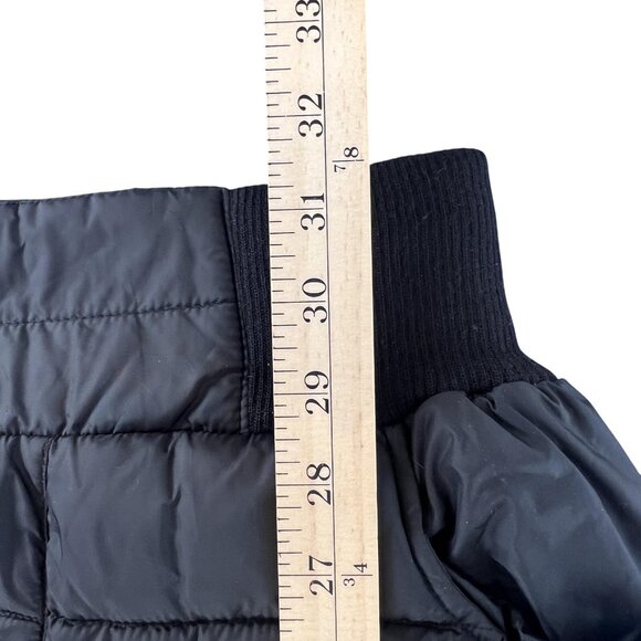 Girls Medium Quilted Black Winter Snow Pants Elastic Waistband Pockets Outdoors - Picture 5 of 9